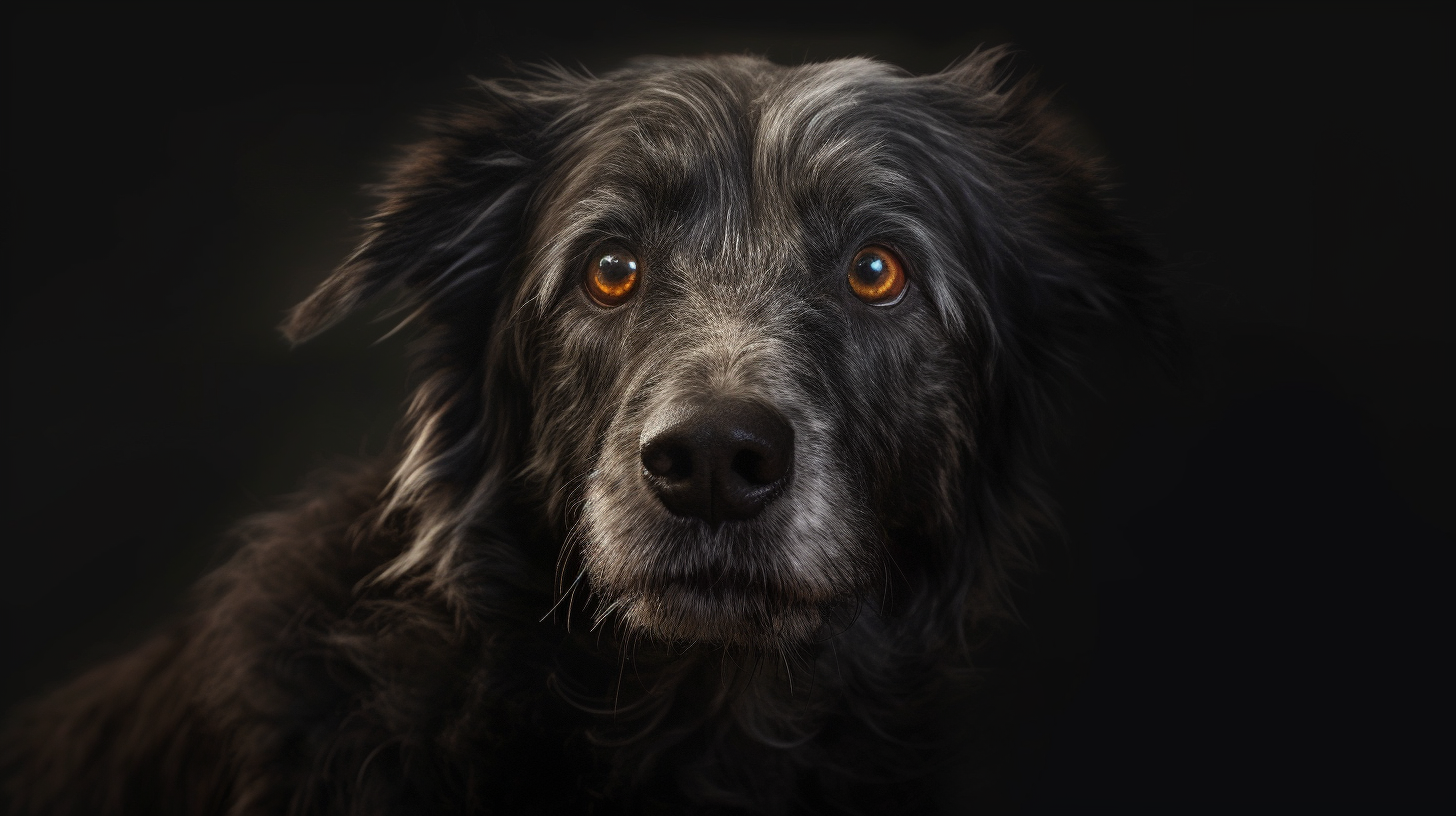 AI-generated image of an old dog