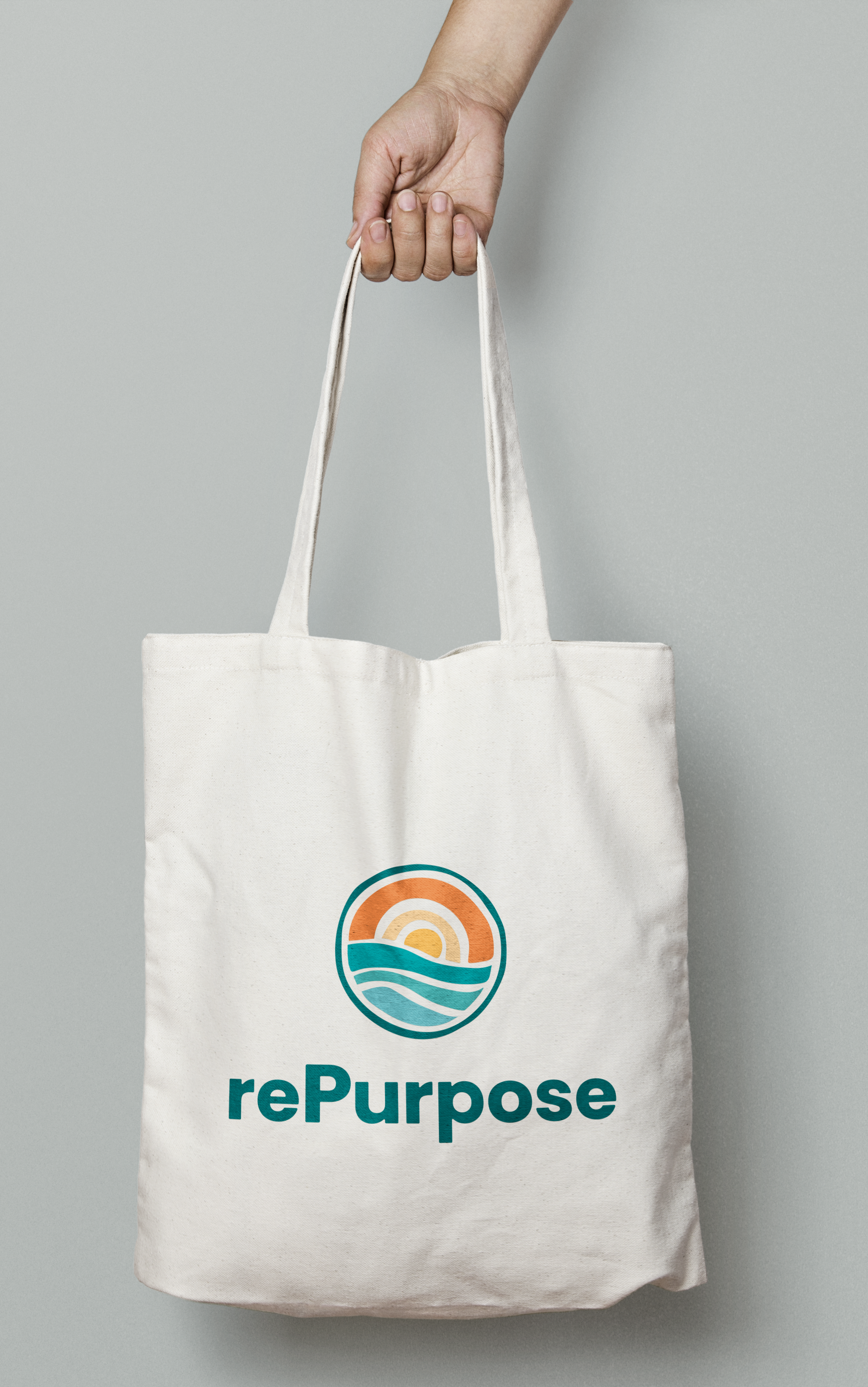 Before and after comparison of rePurpose logo