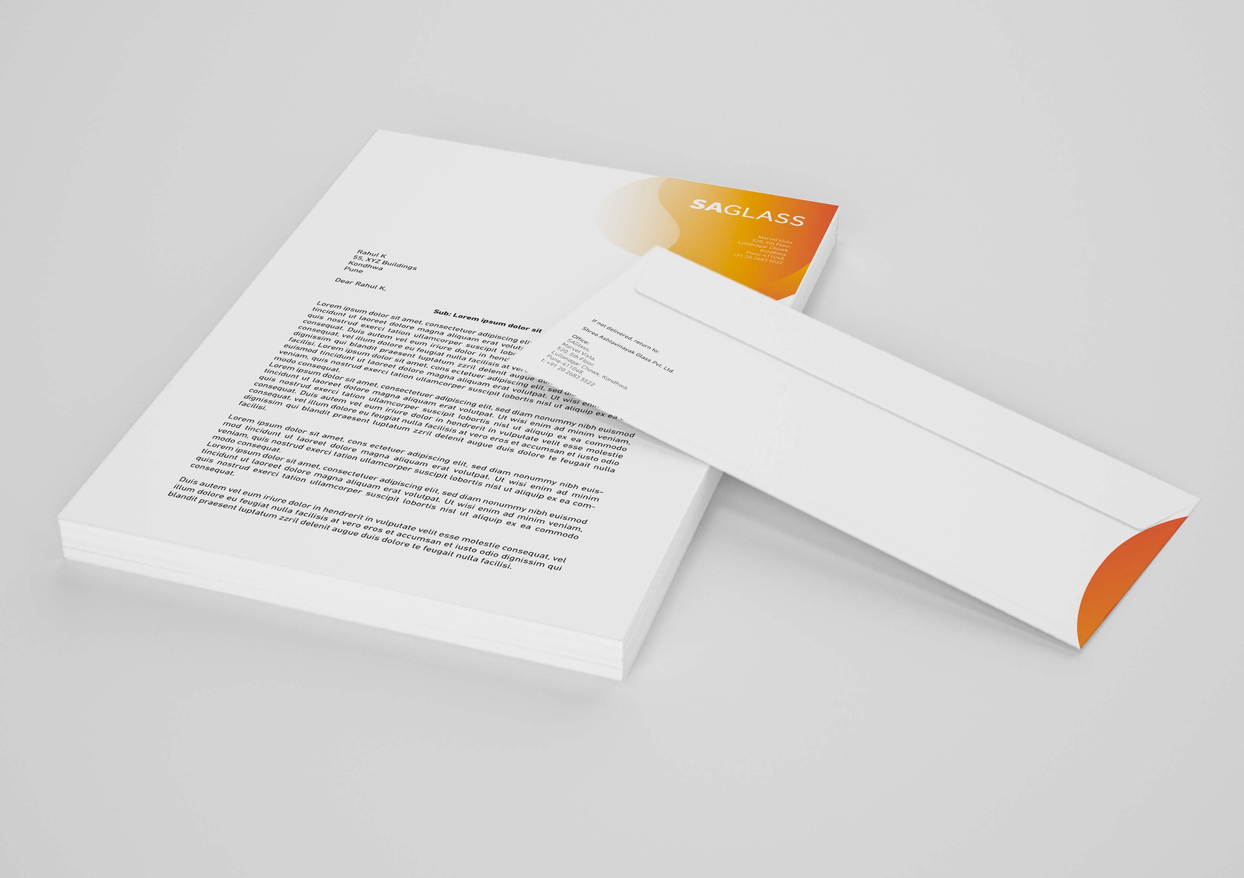 SAGlass brand collateral