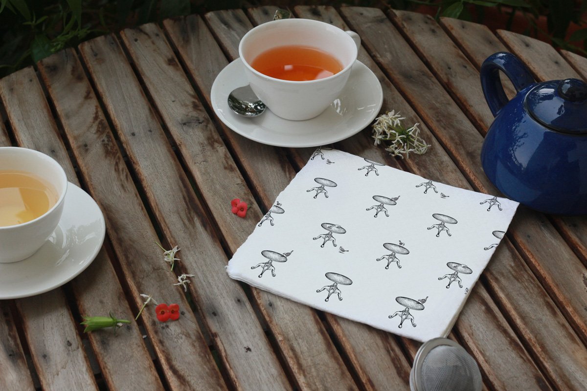 Teapoy branded napkin