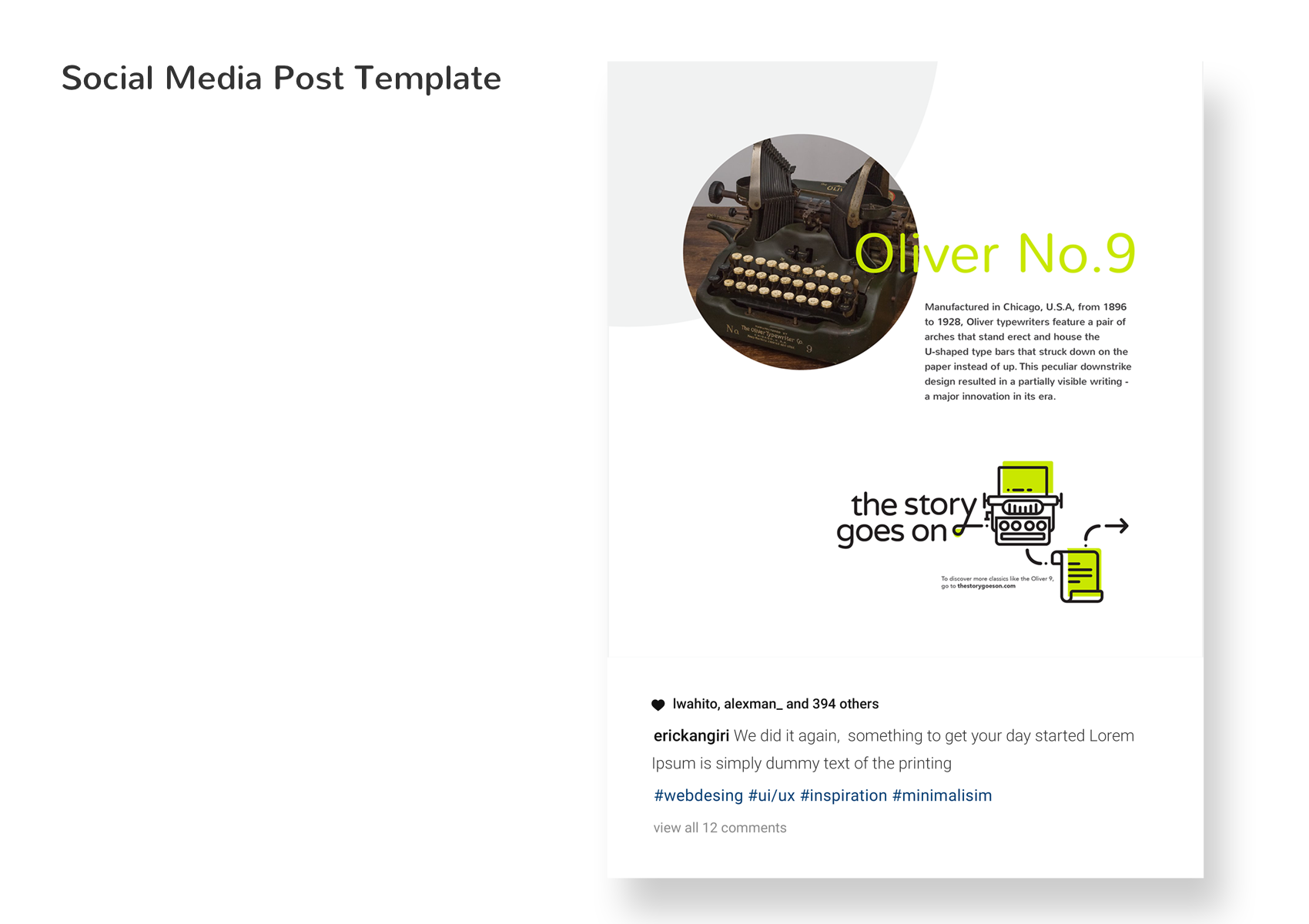 The Story Goes On brand applications