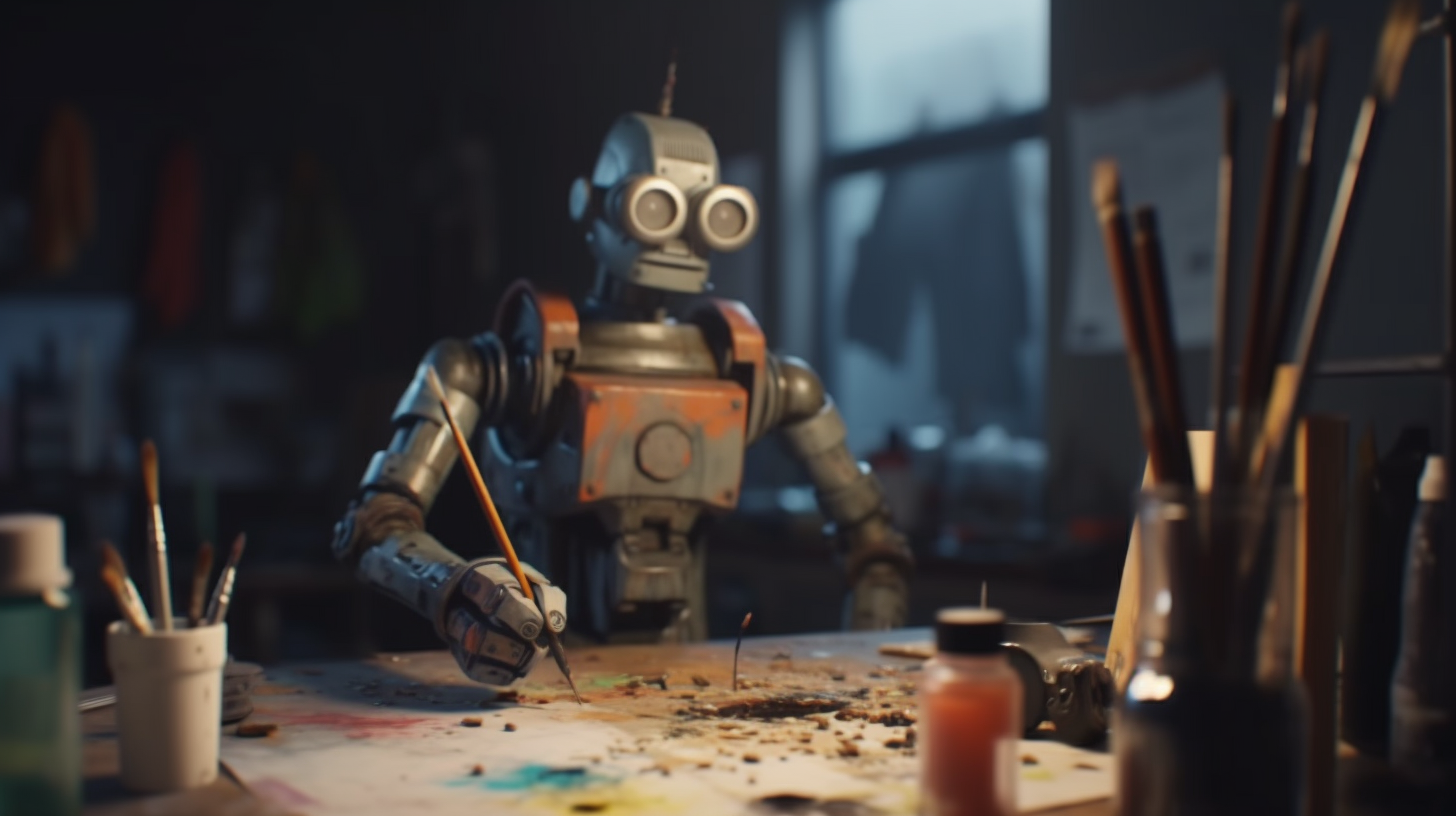 A Robot Learning to Paint